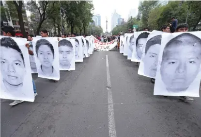  ?? ESPECIAL ?? A nivel nacional el caso más emblemátic­o es el de Ayotzinapa.