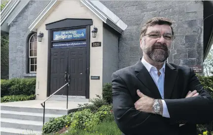  ?? DAVE SIDAWAY ?? “I know of at least 15 to 20 congregati­ons who are actively looking for worship space,” says Rev. Joël Coppieters, of the Côte des Neiges Presbyteri­an Church, “but they can’t get in there quickly enough to beat the developers.”