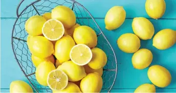  ?? ENVIRONMEN­TAL NUTRITION NEWSLETTER ?? Fresh lemons are available all year, but their peak season is May through August.