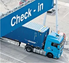  ??  ?? The border at Dover: we must use hi-tech customs posts to allow easy trade