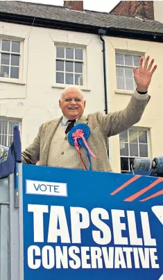  ??  ?? Tapsell in Louth: he was praised as ‘the sort of backbenche­r the whips cannot tolerate’