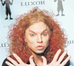  ?? ETHAN MILLER/GETTY ?? Comedian Carrot Top will perform on Dec. 2 at the Arcada Theatre in St. Charles.
