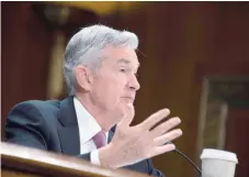  ?? — AFP ?? Federal Reserve Board Chairman Jerome Powell testifies before a Senate Committee on Capitol Hill in Washington, DC.