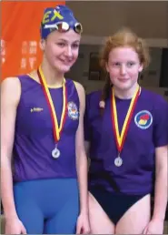  ??  ?? Silver medal winners Priya Daly O’Toole and Ava Ryan from Courtown.