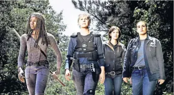  ??  ?? Danai Gurira, Melissa McBride, Lauren Cohan y Alanna Masterson forman parte de la nueva temporada.