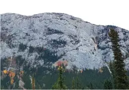  ??  ?? Right: The local limestone crag, White Mountain