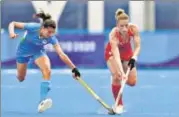  ?? GETTY IMAGES ?? Sharmila Devi competes for the ball at Olympics.