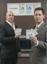 ?? GARY YOKOYAMA, THE HAMILTON SPECTATOR ?? Brendan Kover, right, and partner Jesse Beaulac have launched a business selling chewing gum infused with vitamins. Kover said the temptation is there to grow the business too fast, but they want to ‘crawl, walk and then run.’