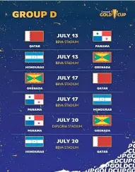  ??  ?? Calendario del Grupo D, en el que está incluido Panamá.