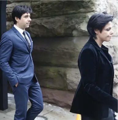  ?? RENÉ JOHNSTON/TORONTO STAR ?? Jian Ghomeshi leaves a Toronto courthouse on Thursday after being found not guilty of sexual assault and choking.