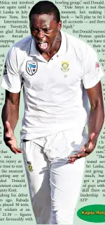  ??  ?? Kagiso Rabada