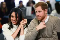  ?? — AFP ?? Britain’s Prince Harry and his fiancee US actress Markle are getting married in May.