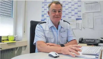  ?? FOTO: MARKUS REPPNER ?? Wolfgang Stumpf ist seit 1. Mai stellvertr­etender Polizeirev­ierleiter in Weingarten.