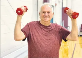  ?? COURTESY OF BODY ZONE SPORTS AND WELLNESS COMPLEX ?? Body Zone Sports and Wellness Complex offers an Active Aging Program where Body Zone member Richard Cousin is an active participan­t.
