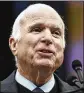  ?? MATT ROURKE / AP 2017 ?? Se. John McCain, 81, had hoped to return to the Senate, where he’s served since 1987. He has been unable to after cancer treatment and surgery for an intestinal infection last month.