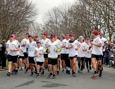  ?? PHOTO: ALDEN WILLIAMS/FAIRFAX NZ ?? About 160 runners took part in Canteen’s Run For Life.