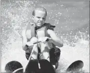  ??  ?? Water skiing was one of the activities Bennett took up despite his degenerati­ve muscle disease.