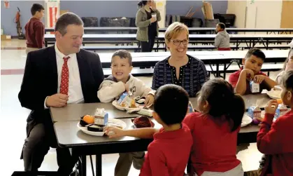  ?? Photograph: Zenia Ventura/Courtesy of Urban School Food Alliance ?? Katie Wilson of the Urban School Alliance, center.