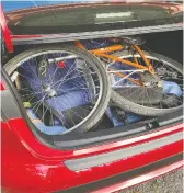  ??  ?? Cargo space in the Corolla Hybrid is more than adequate for most trips.