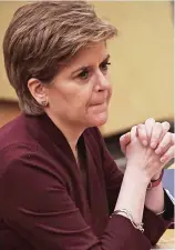  ?? ?? Change of tune: Nicola Sturgeon