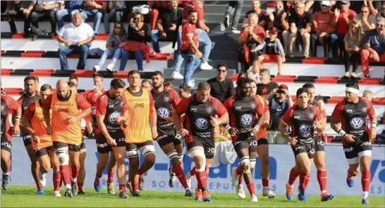  ??  ?? Les jeunes Toulonnais qui, en l’absence d’une vingtaine de joueurs, ont enregistré le retour de Mamuka Gorgodze, doivent donner un dernier coup de collier avant de partir en vacances, pour tenir leurs objectifs de ce début de saison. (Photo Frank Muller)