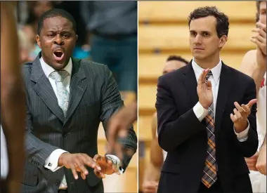  ?? The Associated Press ?? FACES IN THE CROWD: Young coaches to watch during the NCAA tournament include LeVelle Moton, left, of North Carolina Central and Mitch Henderson, right of Princeton.