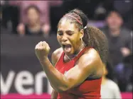  ?? Elaine Thompson / Associated Press ?? Serena Williams remains one major away from tying Margaret Court’s record 24 Gland Slam singles titles.