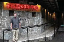  ?? FOR THE AJC REBECCA WRIGHT ?? Chip Ney, owner and operator of Highland Tap and Fontaines, has seen his business plummet since the coronaviru­s pandemic hit Georgia but has worked out a deal with his landlord to keep the business running — hopefully for another 31 years.