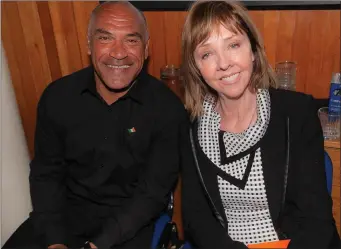  ??  ?? Presidenti­al hopefuls Kevin Sharkey and Senator Joan Freeman pictured at Wicklow County Council on Monday.