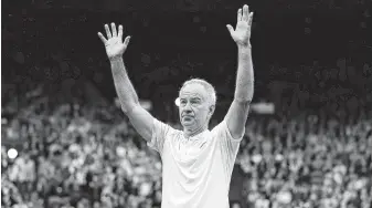  ?? Dan Istitene / Getty Images ?? John McEnroe, branded “Super Brat” after an infamous tirade at Wimbledon in 1981, basks in the adoration of the English fans these days.