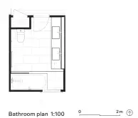  ??  ?? Bathroom plan 1:100