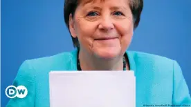  ??  ?? 'It was a pleasure,' Merkel says at the end of her last federal press conference