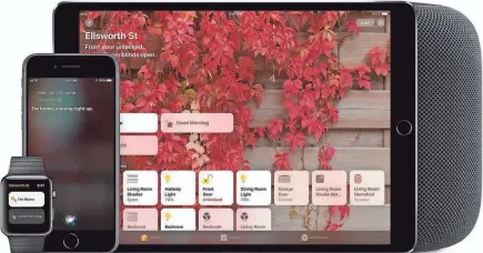  ?? APPLE ?? Siri can even help manage your smart home — provided you have HomeKit-enabled products.