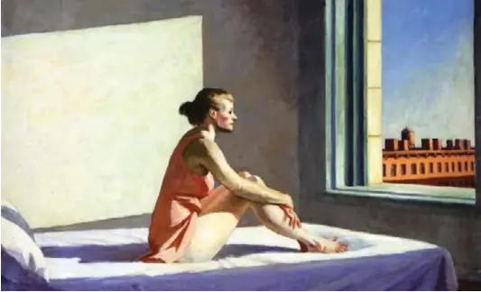  ??  ?? Le tableau «Morning Sun» d’Edward Hopper (1952).