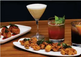  ??  ?? Cicchetti creates cocktails based on your mood and modern versions of favorite dishes EAT, DRINK, REPEAT