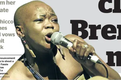  ?? /TBG ARCHIVES ?? The announceme­nt of plans to shoot a Brenda Fassie movie has opened a can of worms.