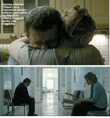  ??  ?? Romeo (Adrien Titieni) ira à l’encontre de ses valeurs pour aider sa fille Eliza (Maria Dragus) après une tragédie.