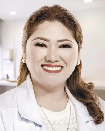  ?? CONTRIBUTE­D FOTO ?? SKIN SPECIALIST. Ma. Eleanor Selerio-Velasco admits that moving to Cebu was a scary prospect but says it is where she has found success. Skin 911 now has 17 branches nationwide.