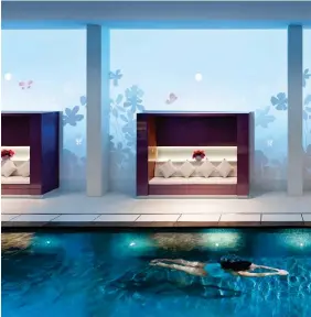  ?? ?? The awardwinni­ng spa offers Asianinspi­red treatments and houses a gorgeous pool.