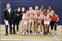  ?? COURTESY OF PENNINGTON ?? The Pennington girls basketball team poses for a photo after winning the Peddie Tip-Off Tournament.