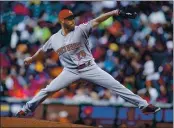  ?? NHAT V. MEYER — BAY AREA NEWS GROUP FILE ?? Former Cincinnati Reds starting pitcher Anthony Desclafani throws against the San Francisco Giants in the first inning at AT&T Park in San Francisco on July 25, 2016.