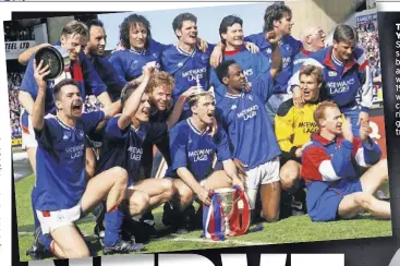  ?? ?? THIS IS HOW YOU DO IT Spackman, second left bottom row, was a title winner with Gers in 1991 and knows what the current squad, right, need to get back on track to win it