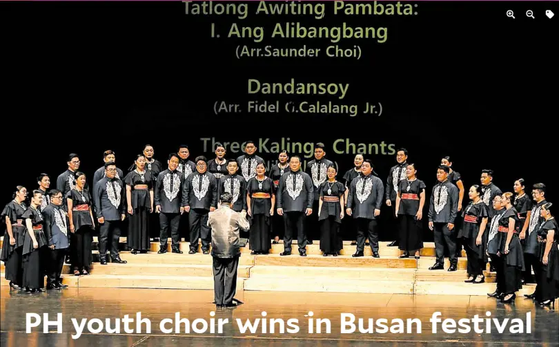  ?? ?? In competitio­n at the Busan Choral Festival and Competitio­n in Busan, South Korea