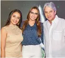  ??  ?? Paola Juliao, Mayra Poveda y Jaime Amín.