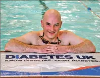  ??  ?? Dugald Munro completed 40 laps of Atlantis Leisure’s swimming pool, out of 1,416 needed to cover the 22-mile distance of the English Channel.