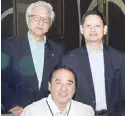  ??  ?? Mother Club and co-host club Rotary Club of Makati with (seated) past president Roland Young; (standing) Filomeno Arteche III and past district governor Pepito Bengzon.