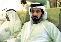 ?? Supplied photos ?? UAE jets escort Emirates’ inaugural flight out of the UAE’s airspace; and (right) Shaikh Ahmed bin Saeed Al Maktoum, Chairman and Chief Executive Officer of Emirates Airline and Group, was among the passengers of Emirates’ first flight to Karachi on...