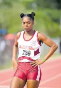  ?? RICARDO MAKYN ?? Shannaty Burke of Ferncourt High at the McKenley-Wint Track and Field meet held at Calabar High on Saturday, January 20, 2024.