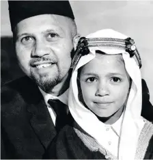  ?? IMAM HARON FOUNDATION ?? IMAM Abdullah Haron with his young son Muhammed. Imam Haron was killed in detention in 1969. He was only 45, but he has left a lasting legacy. |