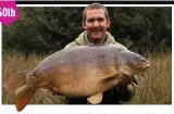  ??  ?? Weighing in at exactly 40lb, this mirror was joined by a 38lb common for Gardner’s Lewis Read at Wellington Country Park, Berkshire.